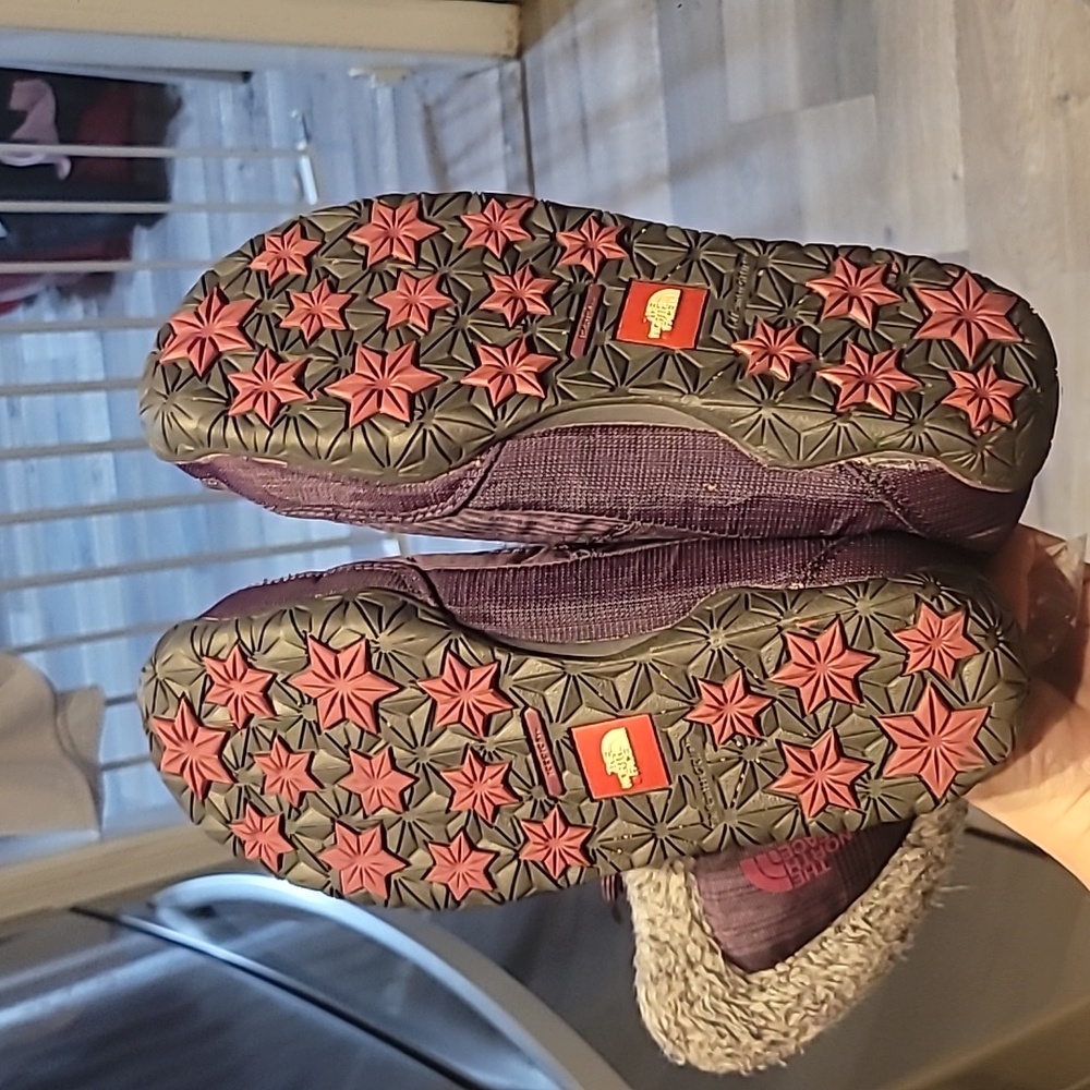 The North Face Boots Goose Down Puffer Nuptse Fur IV Snow Ski Size 8 Purple/pink - Picture 9 of 11